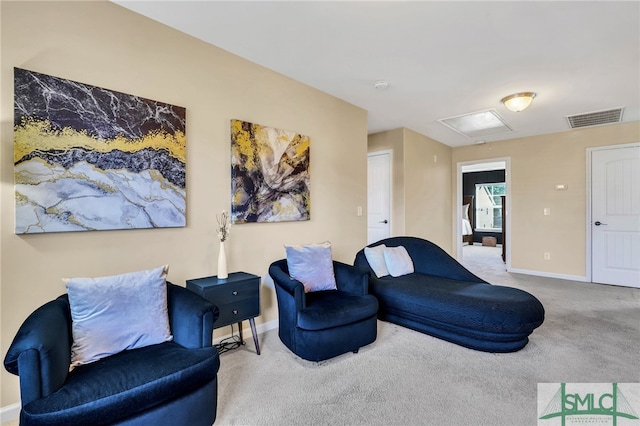 view of carpeted living room