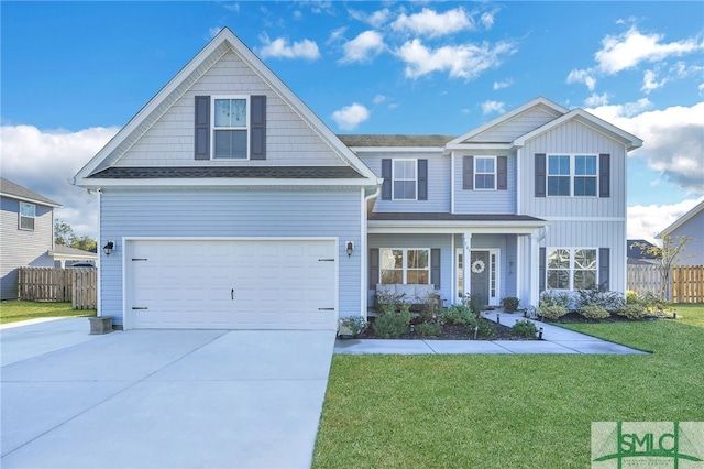 view of front facade with a front yard