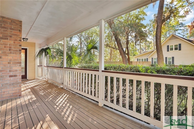 view of wooden terrace