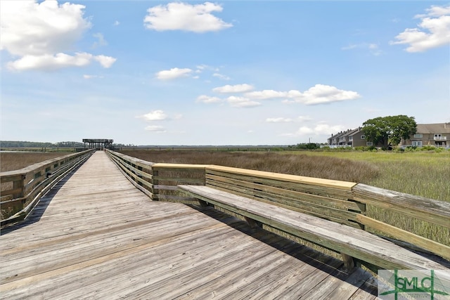 view of dock area