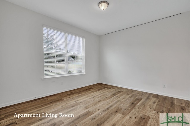 empty room featuring light hardwood / wood-style flooring