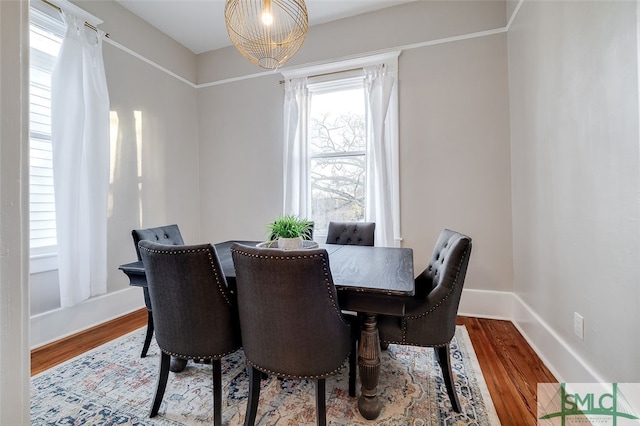 dining room featuring hardwood / wood-style flooring