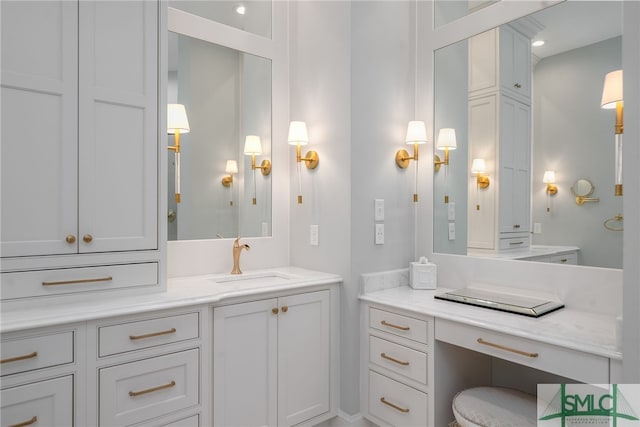 bathroom with vanity