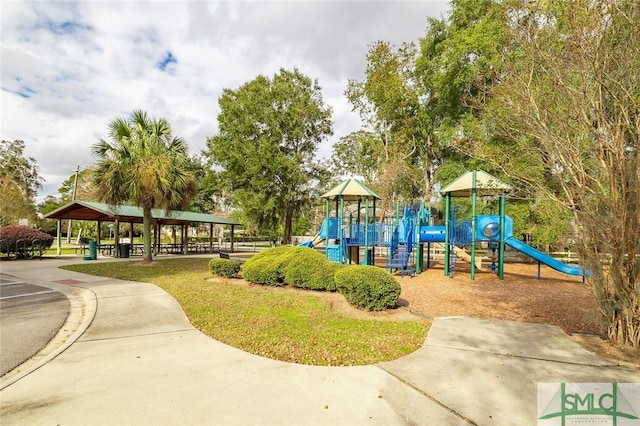 view of jungle gym