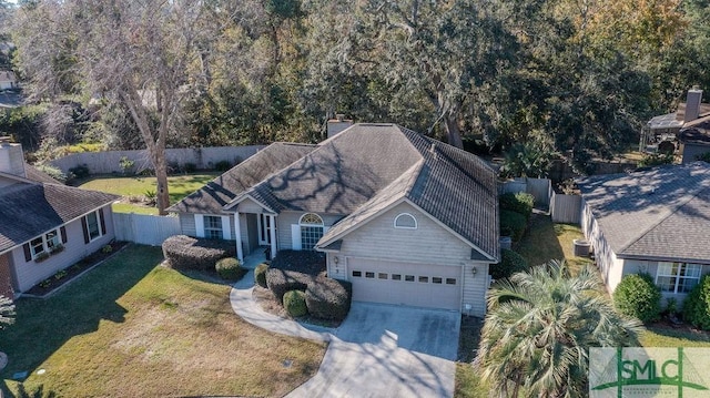 birds eye view of property