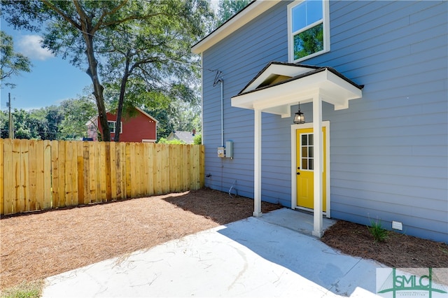 view of doorway to property