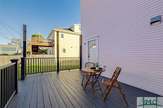 view of wooden deck