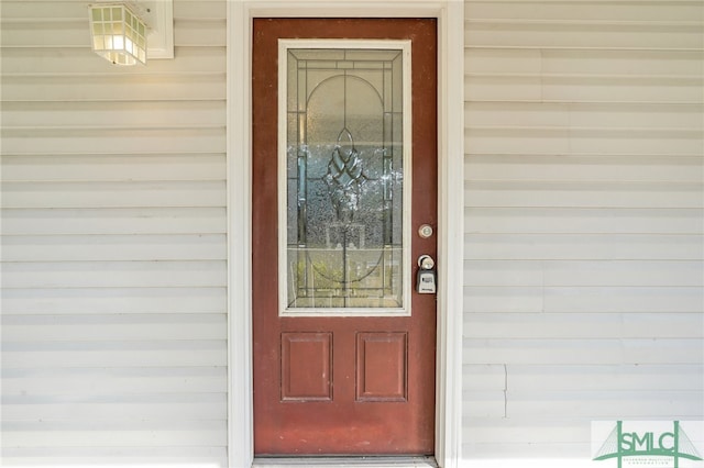 view of doorway to property