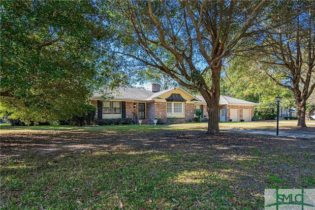 view of single story home