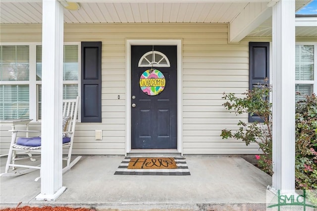 view of doorway to property