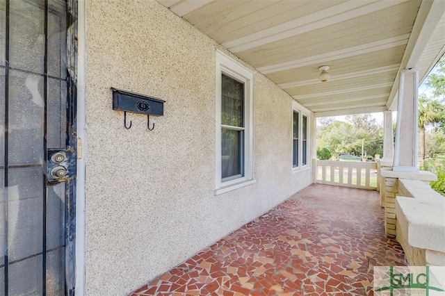 view of patio with covered porch