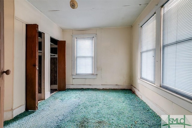 empty room with carpet flooring and a wealth of natural light