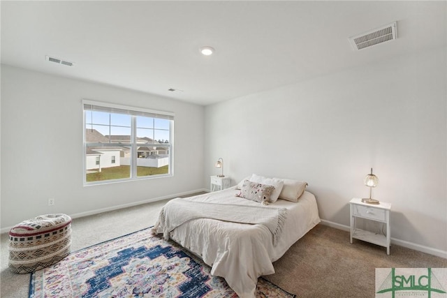 view of carpeted bedroom