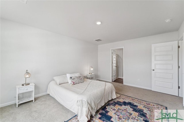 view of carpeted bedroom