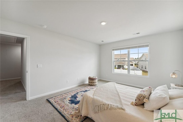 view of carpeted bedroom