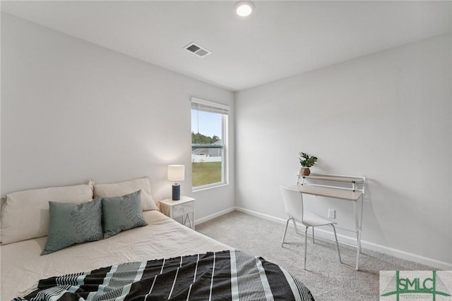 bedroom with carpet floors