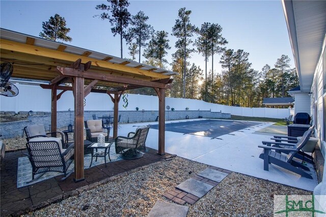 view of patio / terrace featuring an outdoor hangout area