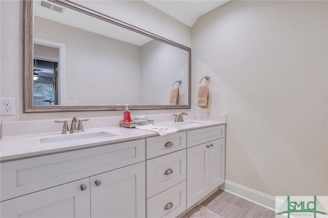 bathroom featuring vanity