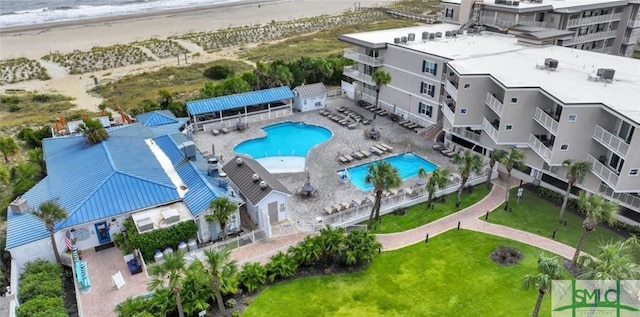 3 3rd St Unit 517, Tybee Island, GA 31328 - drone / aerial view of a pool