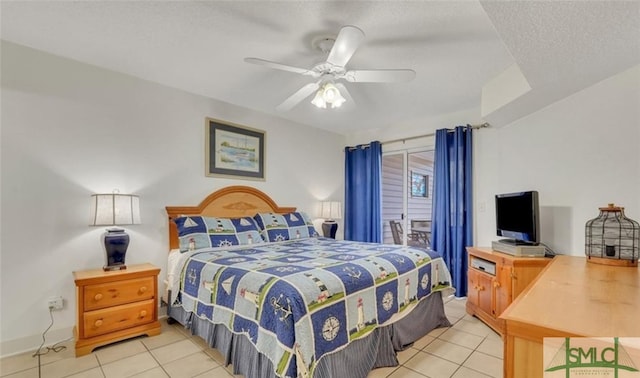 3 3rd St Unit 517, Tybee Island, GA 31328 - bedroom featuring light tile patterned flooring and a ceiling fan