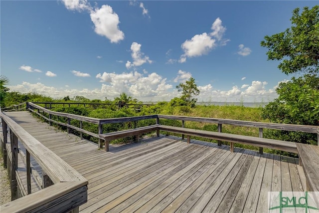 view of wooden deck