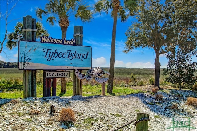 view of community sign