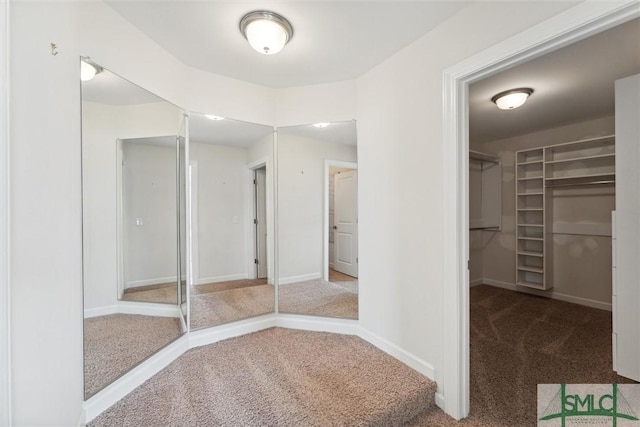 spacious closet with carpet floors