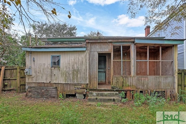 view of rear view of property