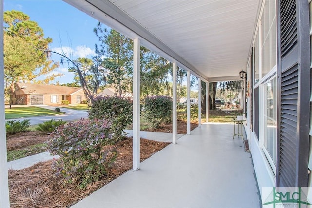 view of patio with covered porch