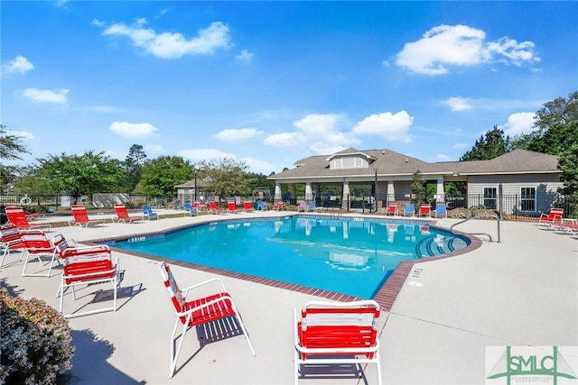 view of pool with a patio