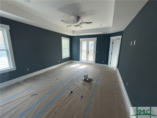 empty room with french doors