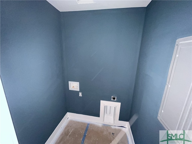 laundry area featuring electric dryer hookup