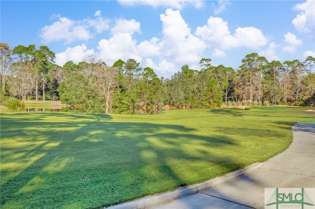 surrounding community featuring a yard