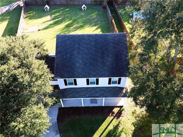 birds eye view of property