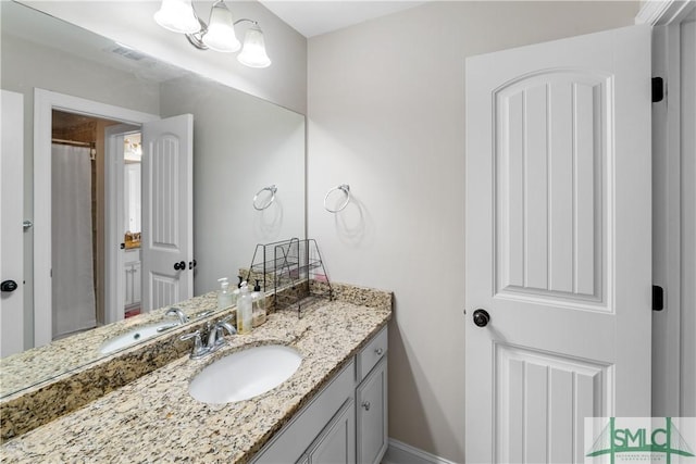 bathroom with vanity