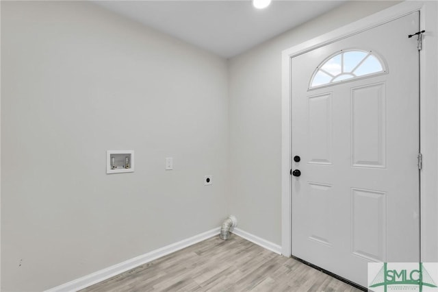 foyer featuring light hardwood / wood-style floors