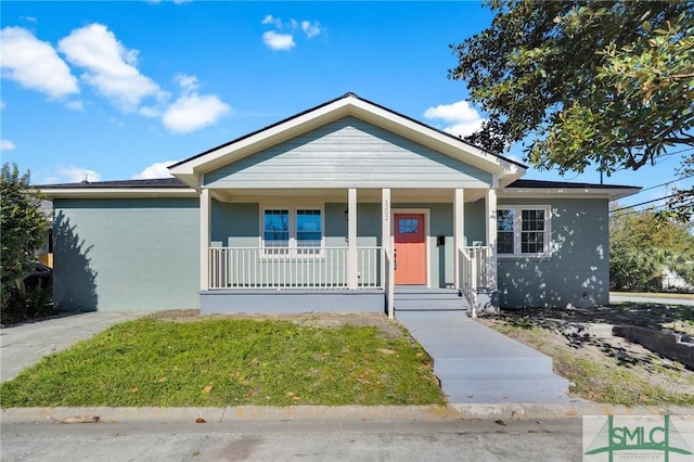 view of front of home with a porch