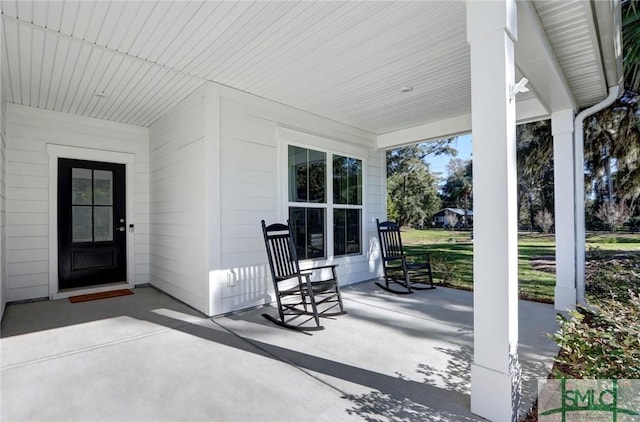 view of patio / terrace with a porch