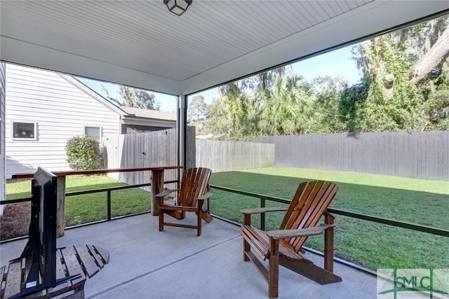 view of sunroom