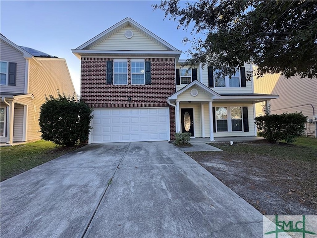 view of front of house featuring a garage