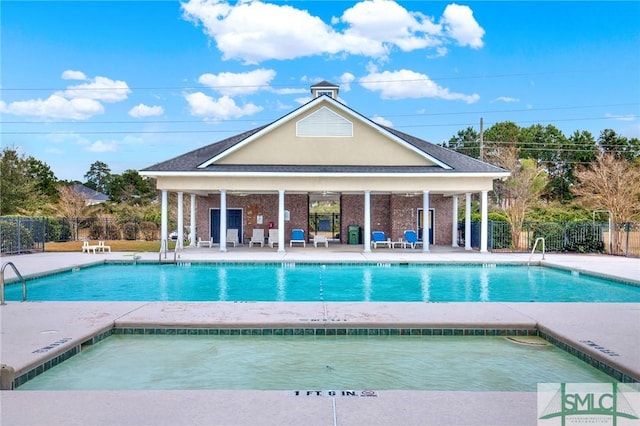 view of pool with a patio area