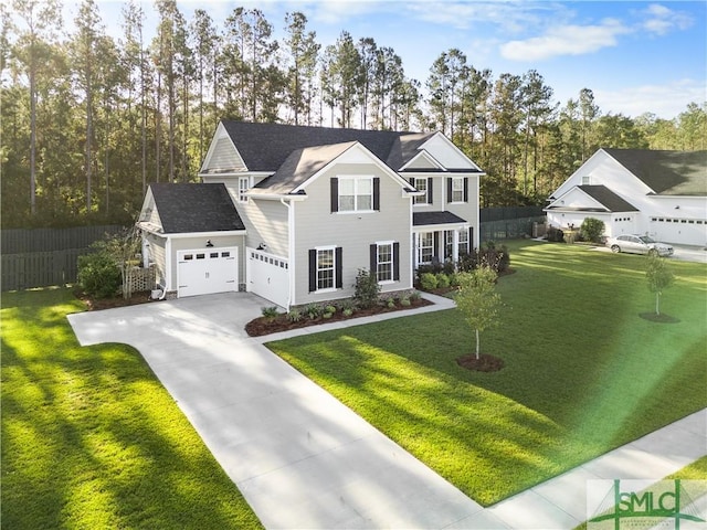 view of front of home featuring a front yard