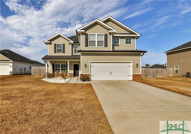 craftsman-style home featuring a garage