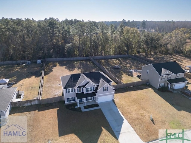 birds eye view of property