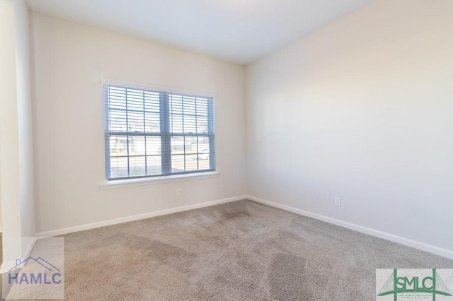 view of carpeted spare room