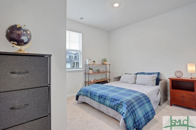 view of carpeted bedroom