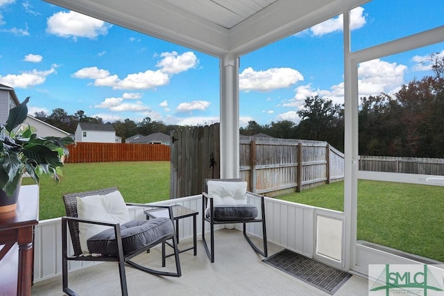 view of sunroom