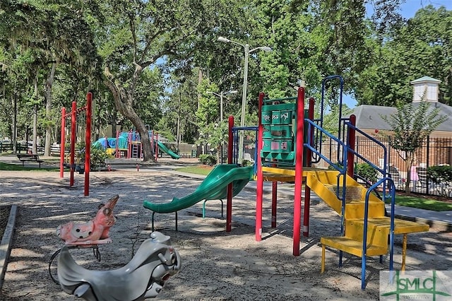 view of jungle gym