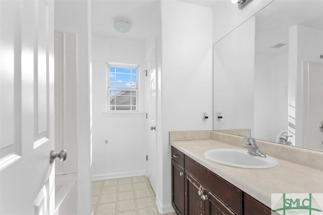 bathroom with vanity