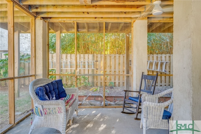 view of sunroom